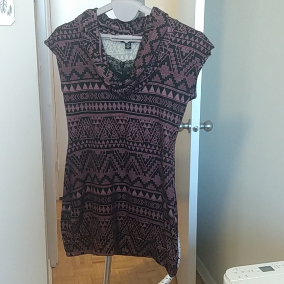 Dress-Fall Season-Scoop neck short dress - Picture 1 of 4